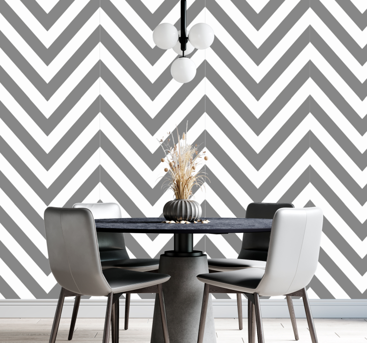 Chevron streeppatroon behang geometrisch - TenStickers