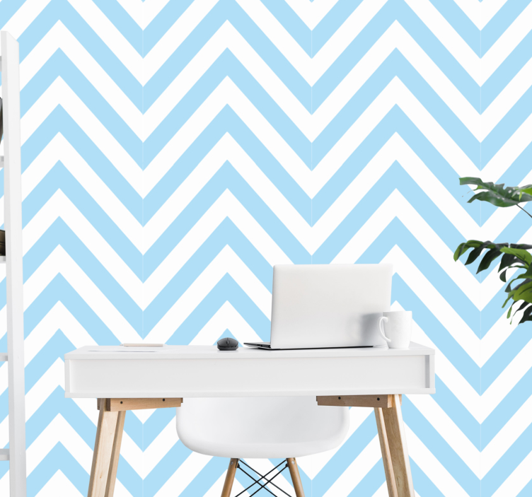 Chevron zigzag behang geometrisch - TenStickers