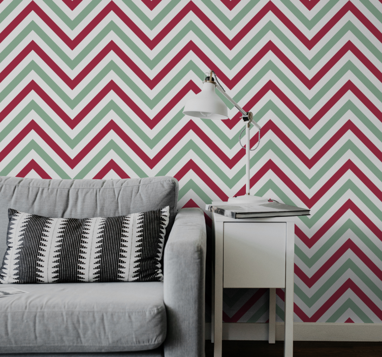 Chevron zigzagpatroon behang geometrisch - TenStickers