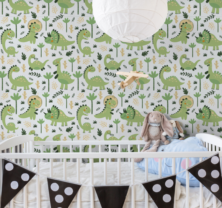 Dinosaurussen kinderkamer thema dinosaurus behang - TenStickers