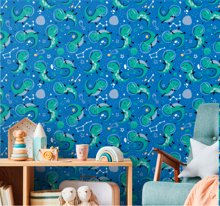 Dinosaurussenconstellatie dinosaurus behang - TenStickers