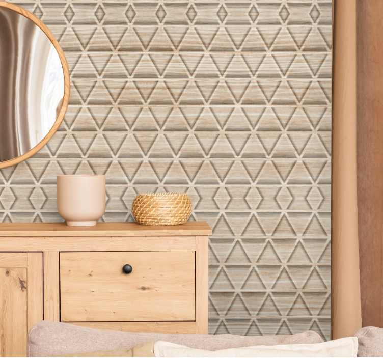 3d-textuurlagen behang driehoeken - TenStickers