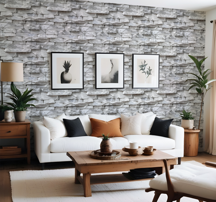 Elegant patroon bakstenen behang - TenStickers