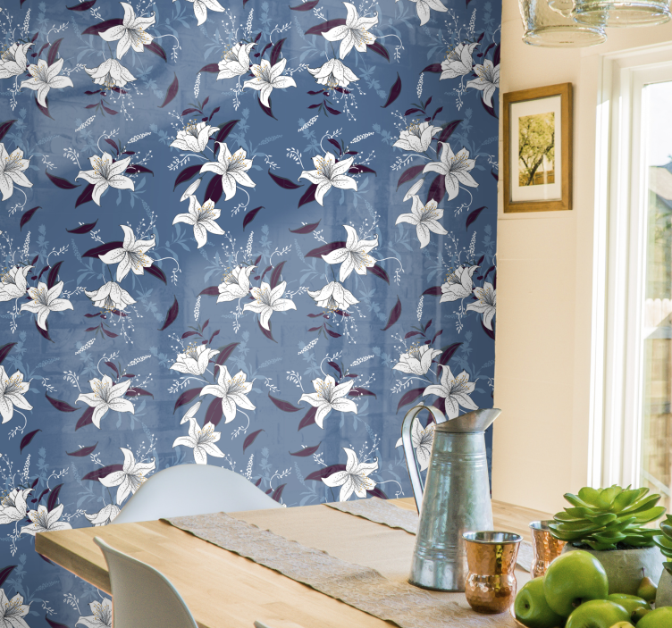 Elegante bloemenpatronen bloemen behang - TenStickers