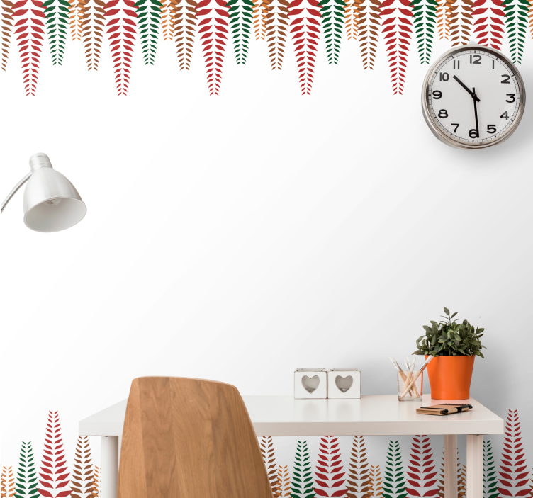 Elegante varenvormen bloemen behang - TenStickers