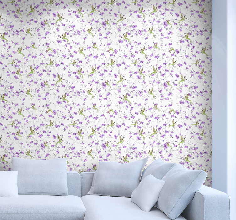 Elegantie met bloemmotief bloemen behang - TenStickers