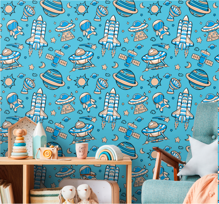 Fantasie voor ruimteverkenning moderne behangpapier - TenStickers