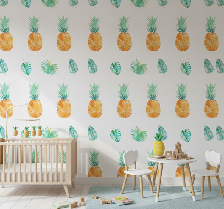 Fotobehang natuur ananas concept - TenStickers