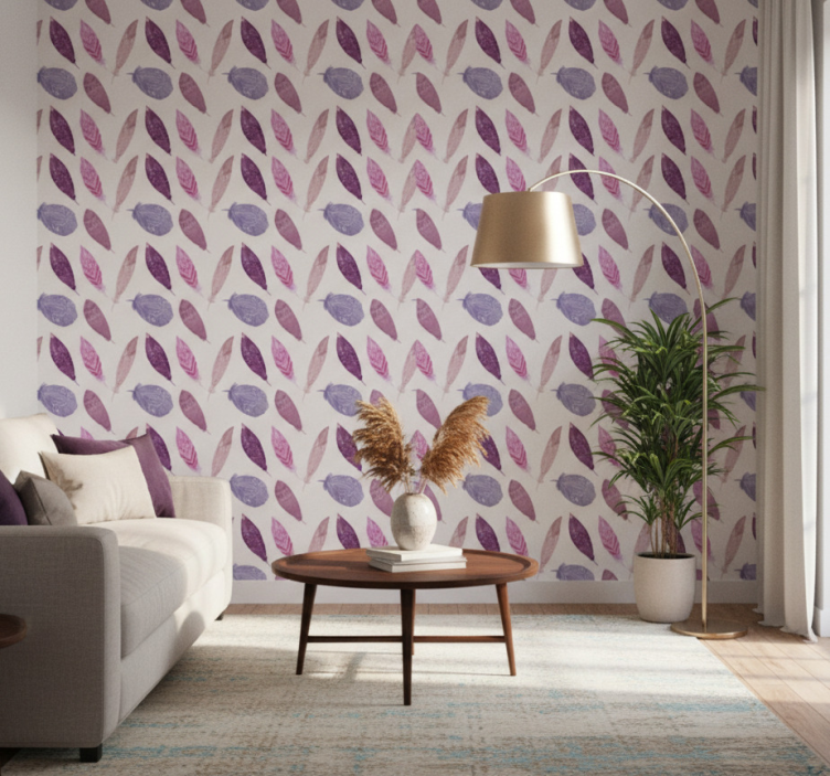 Fotobehang natuur vrolijk veren motief - TenStickers