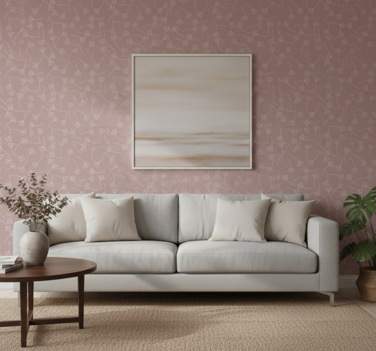 Fotobehang natuur zacht bloemig patroon - TenStickers