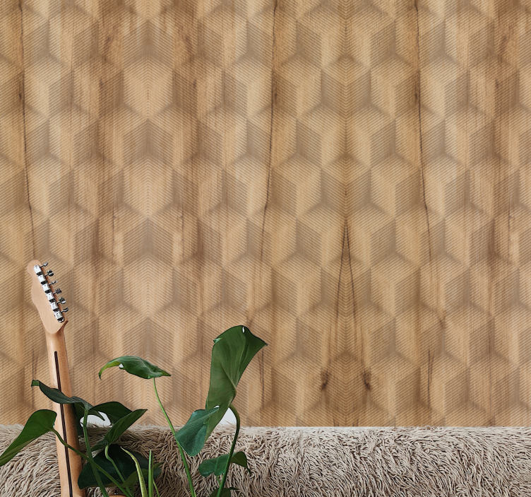 Behang andere patronen 3d kubusmotief - TenStickers