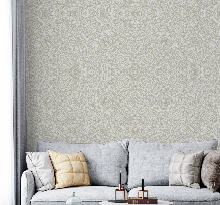 Geometrische mandala's sierlijk behang - TenStickers