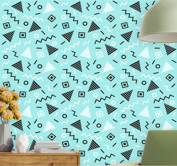 Leuke moderne memphis behang geometrisch - TenStickers