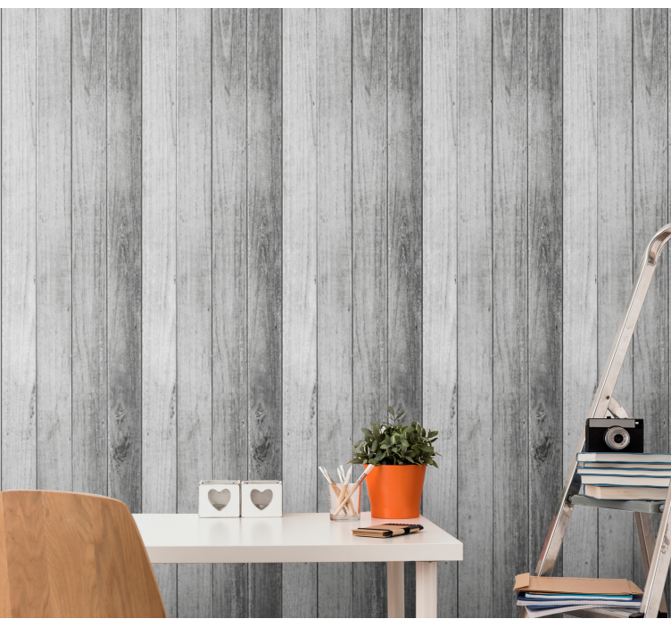 Getextureerde planken behang houtlook - TenStickers