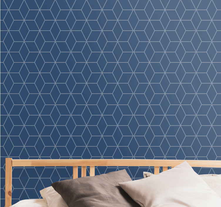 Hexagonaal patroonontwerp behang geometrisch - TenStickers