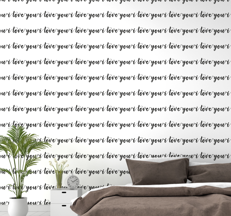 Hou van je leven behang letters - TenStickers