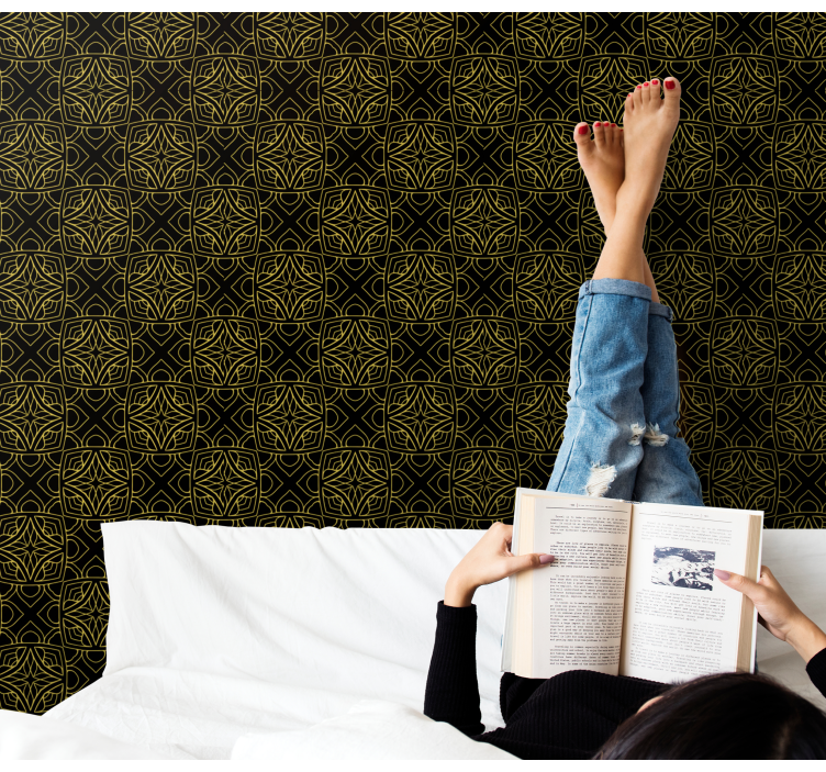 Ingewikkelde geometrische patronen behang andere vormen - TenStickers