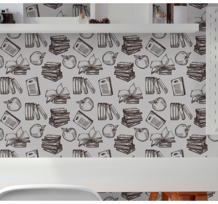 Literaire schets behang letters - TenStickers