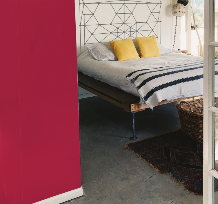 Magenta eenkleurig behang - TenStickers