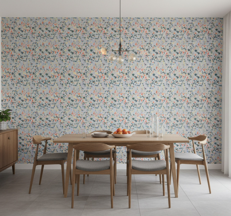 Marmeren behang levendige abstracte vormen - TenStickers