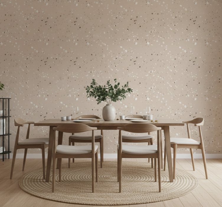 Marmeren behang neutraal terrazzo patroon - TenStickers