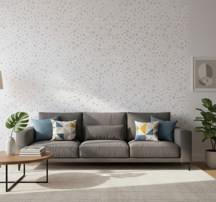 Moderne behangpapier abstract cirkelpatroon - TenStickers