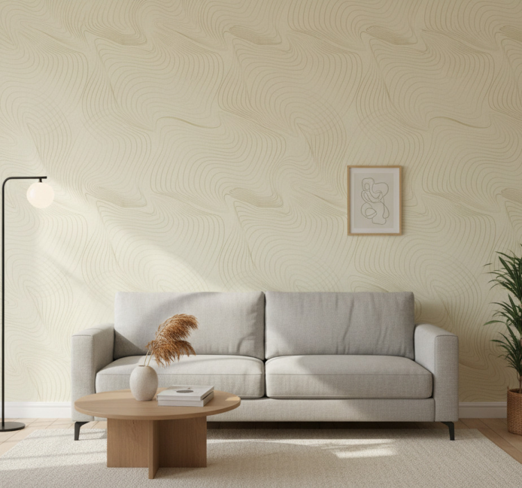 Moderne behangpapier curvas japandi - TenStickers