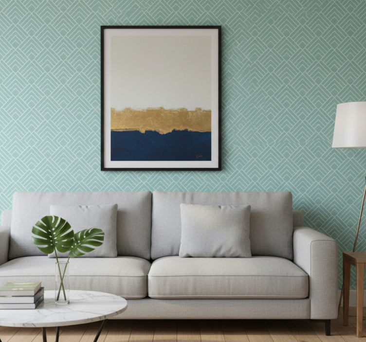 Moderne behangpapier geometrisch patroon stijl - TenStickers