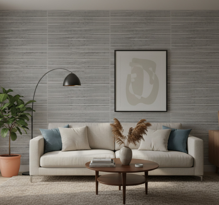 Moderne behangpapier gestreept grijs - TenStickers