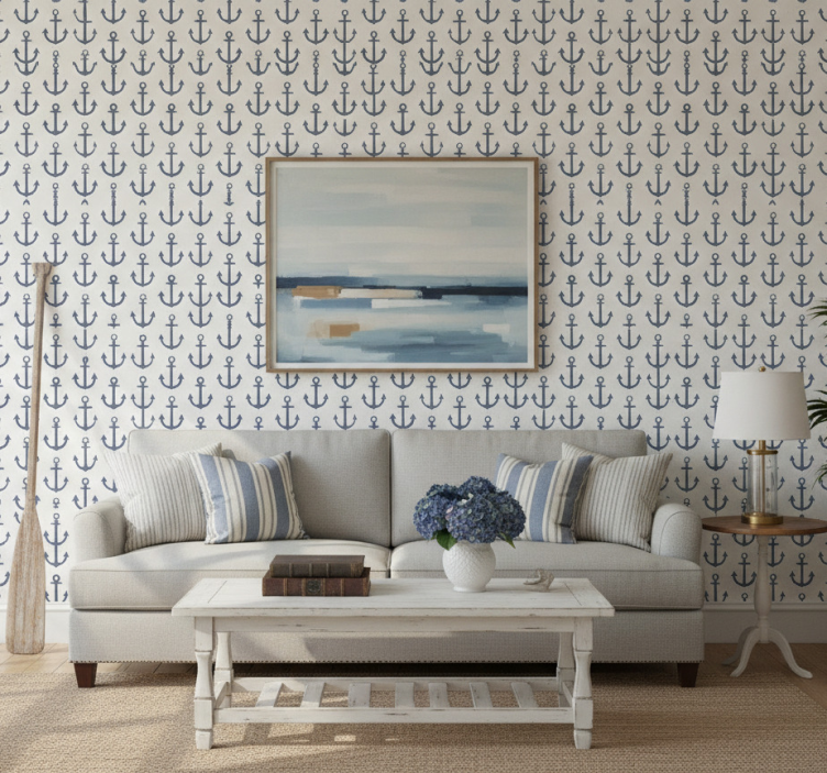 Moderne behangpapier hampton style anker set - TenStickers