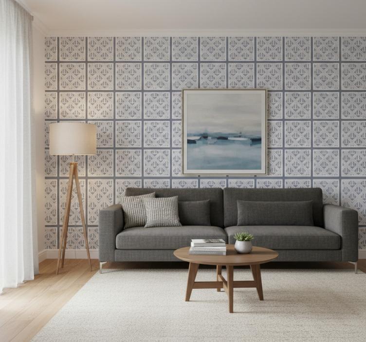 Moderne behangpapier met geometrische patronen - TenStickers