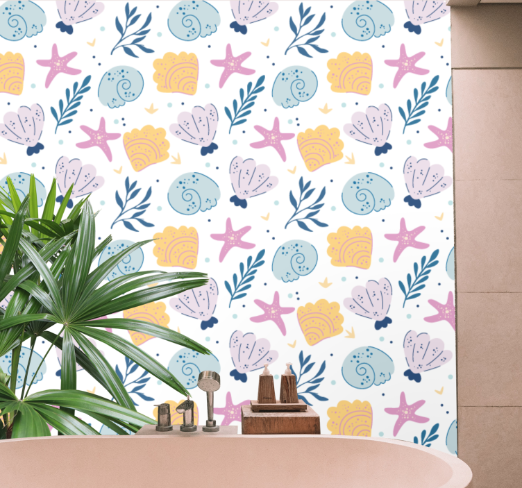 Onderwater zee-elementen behangpapier natuur - TenStickers