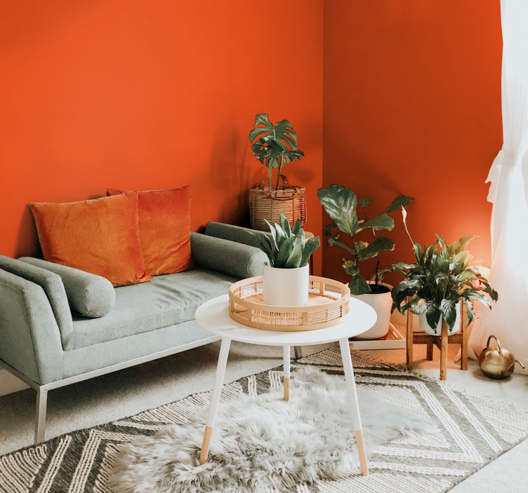 Oranje monochromatisch behang - TenStickers