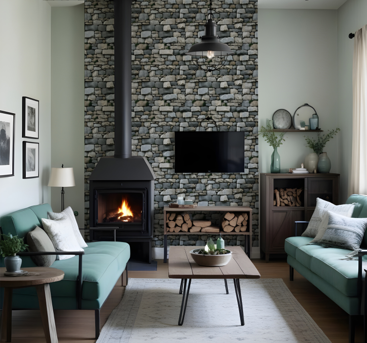 Realistisch patroon bakstenen behang - TenStickers