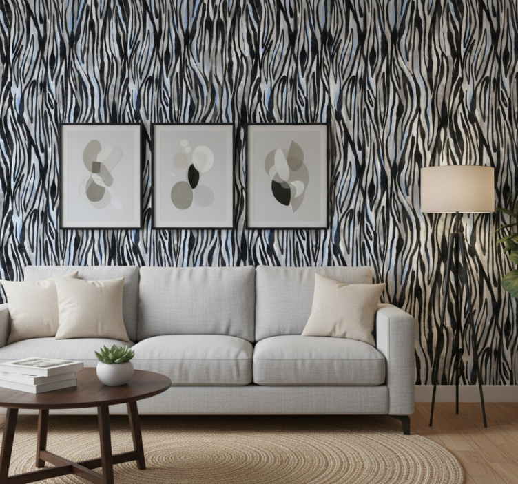 Sierlijk behang met zebrapatroon decor - TenStickers