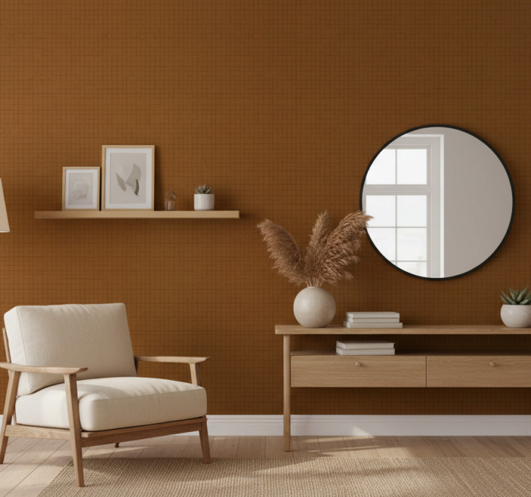 Slaapkamer behang japandi stijl stofeffect - TenStickers