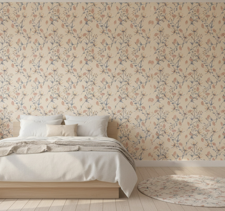 Slaapkamer behang paradijs rij - TenStickers