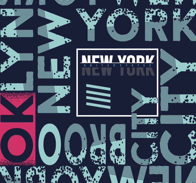 Stedelijke typografie new york behang - TenStickers