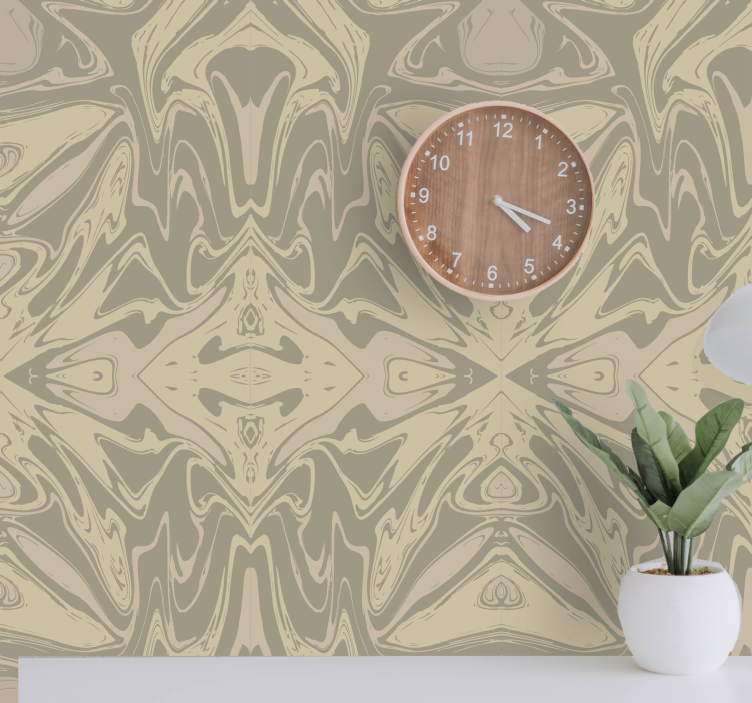 Stijlvol beige patroon behang abstract - TenStickers