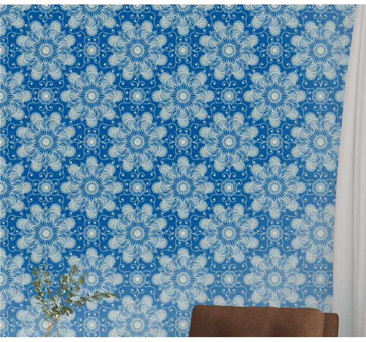 Tegel behang Vierkant sierpatroon - TenStickers