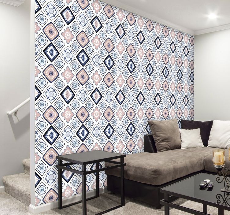 Tegelpatroon elegantie behang tegels - TenStickers