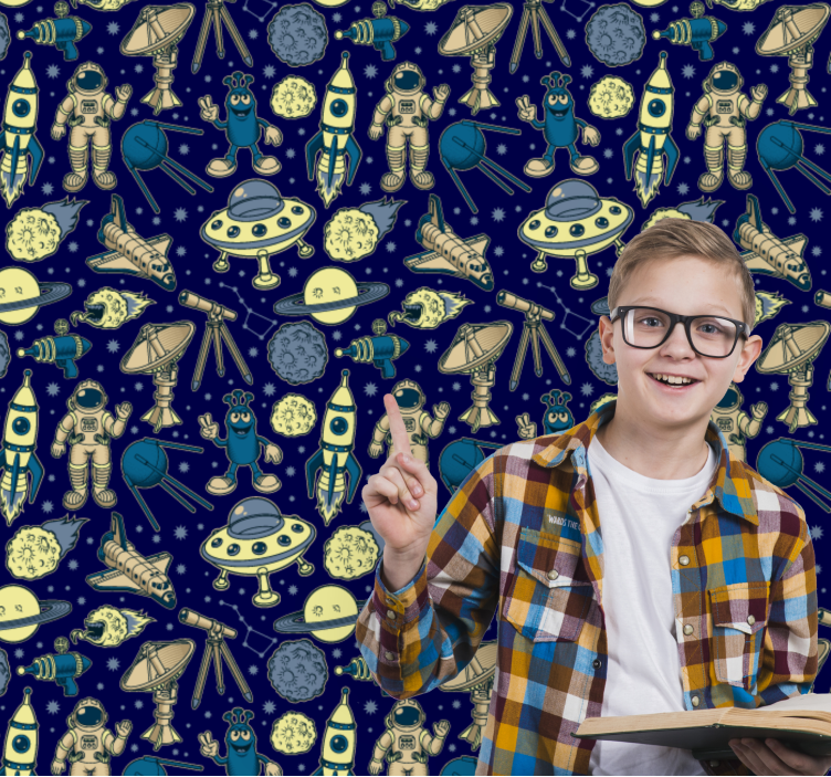 Thema ruimteverkenning behang kunst - TenStickers