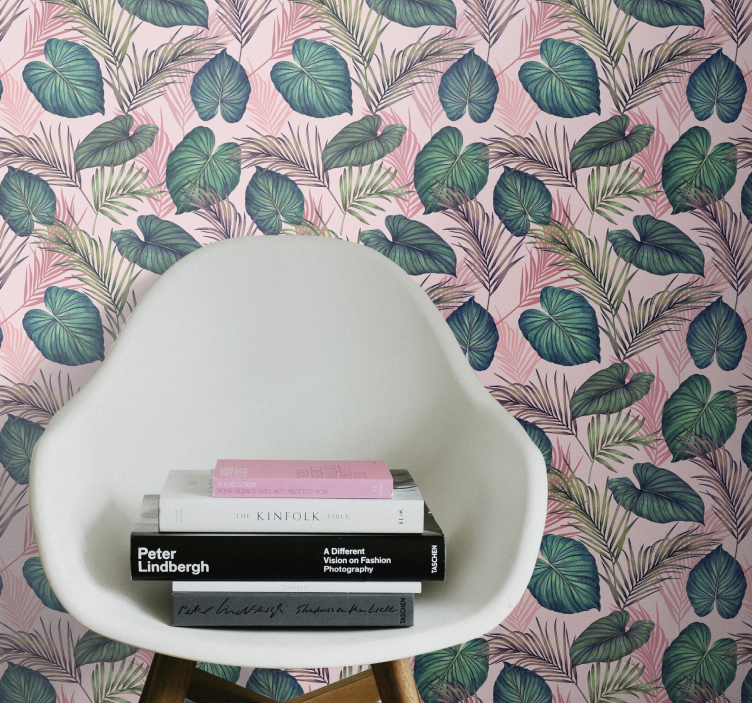 Tropische blad ontdekking behangpapier natuur - TenStickers