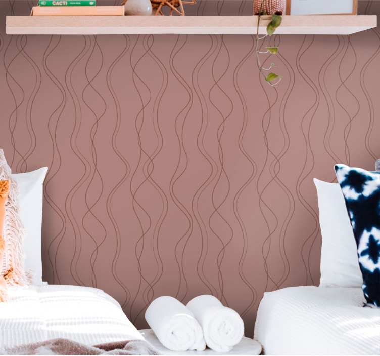 Vloeiende lijnpatronen behang abstract - TenStickers