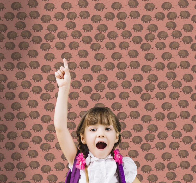 Egel rood motief behang dieren - TenStickers