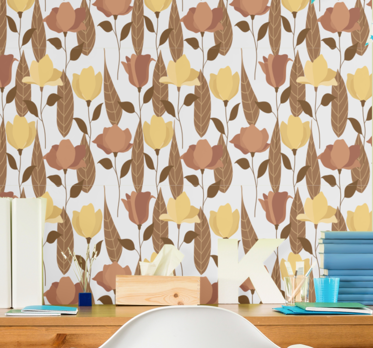 Weergave van bloemstukken bloemen behang - TenStickers