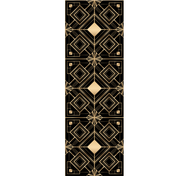 Geometrische gouden vormen eetkamer behang - TenStickers