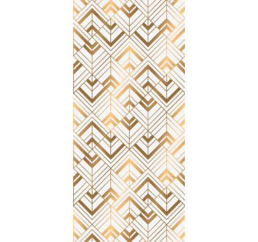 Stijlvol wit en gouden motief behang geometrisch - TenStickers