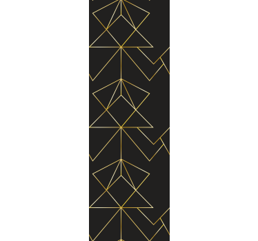 Gouden bladvormen behang geometrisch - TenStickers