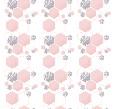 Honingraatpatroon ontwerp behang geometrisch - TenStickers